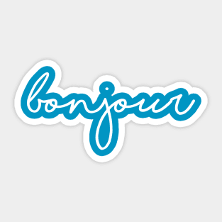 bonjour, a french hello Sticker